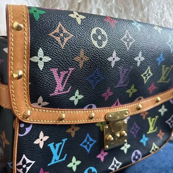 LOUIS VUITTON Monogram Multicolor Sologne Black - Picture 5 of 12